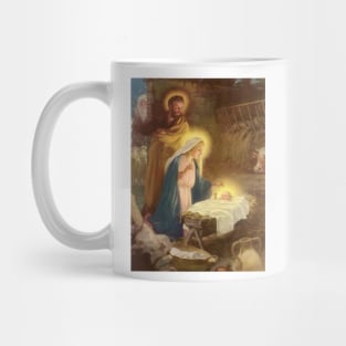 Vintage Christmas Nativity Scene Mug